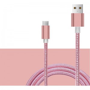 Type-C til USB Nylon briaderet kabel